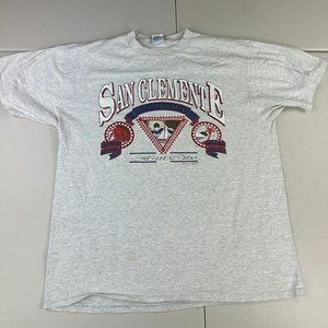 Vintage San Clemente California Gray T Shirt Short Sleeve‎ Size XL